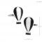 Black Enamel Hot Air Balloon 3-D Flying Cufflinks 2.JPG